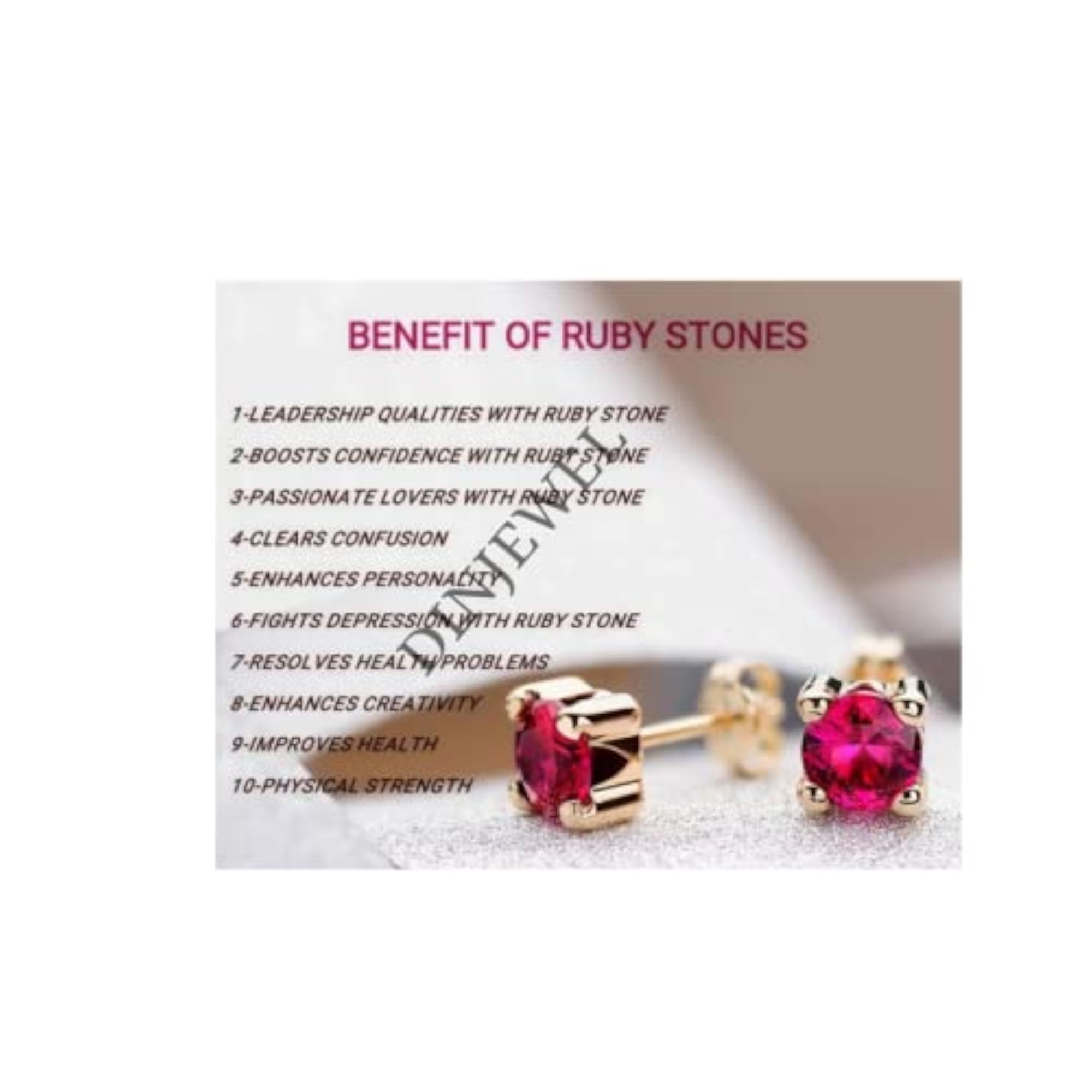 Men's Gold Plated Ruby Gemstone Ring, Astrological Purpose